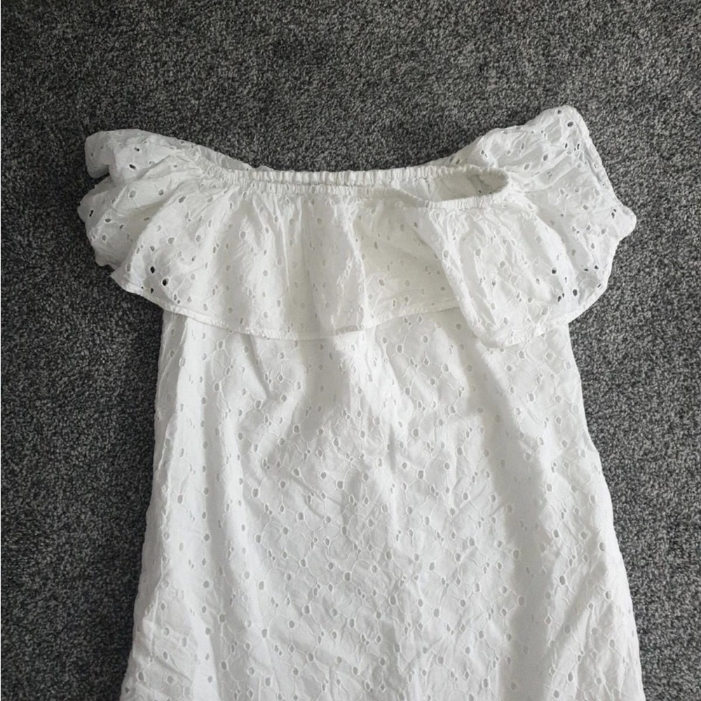 Papaya White Ruffled Blouse - Picture 3 of 3